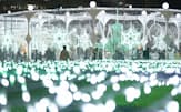 札幌・大通公園で始まった「第43回さっぽろホワイトイルミネーション」（22日夜）=共同