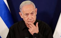 イスラエルのネタニヤフ首相（10月28日）＝ロイター