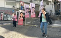 香港区議会選の選挙運動は盛り上がりに欠ける（11月26日、香港）