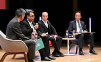 日仏のビジネスリーダーが集まりパネル討論した（28日、東京都千代田区）
