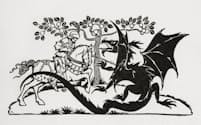 挿絵画家アーサー・ラッカムによるドラゴン（F.A.スティール「イギリスの妖精物語」より）＝ユニフォトプレス提供