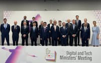 データの越境流通させる国際組織の新設を決めた4月のG7デジタル・技術相会合（群馬県高崎市）