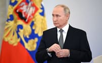 ８日、ロシアのプーチン大統領は次期大統領選への出馬を表明した＝ロイター