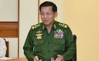 ミンアウンフライン国軍総司令官（11月、ネピドー）＝ミャンマー当局提供・ＡＰ