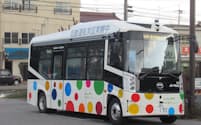 愛知県豊田市の実証実験で走行する自動運転EVバス