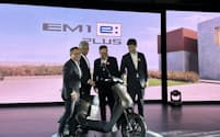 インドネシアのアストラ・ホンダ・モーターは初のEVバイク「EM1 e:」を発売した（21日、西ジャワ州）