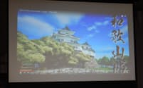 人気ゲーム「フォートナイト」に公開した「和歌山城」マップの画面