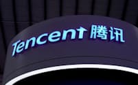 FILE PHOTO: FILE PHOTO: A Tencent sign is seen at the World Internet Conference (WIC) in Wuzhen, Zhejiang province, China, October 20, 2019. REUTERS/Aly Song/File Photo/File Photo