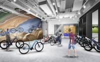 ショールームでは高級電動アシスト自転車を展示する（イメージ）
