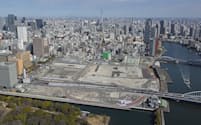 再開発が予定される築地市場跡地（東京都中央区）