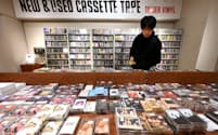 カセットテープ売り場を大幅に拡大したタワーレコード渋谷店（東京都渋谷区）