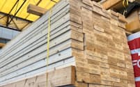 北米産木材の国内需要は停滞する（都内の木材問屋）