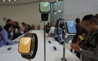 アップルはApple Watchを巡る特許紛争で一部機種の販売を停止していた（写真は9月、米カリフォルニア州本社での新製品発表会）
