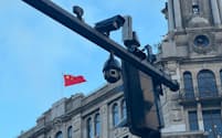 中国は監視カメラがあちこちに設置されている（中国上海市）