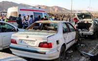 イラン南東部ケルマンの爆発では多数の犠牲者が出た（3日）＝WANA提供、ロイター