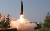 北朝鮮の短距離弾道ミサイル「KN23」＝朝鮮中央通信・共同