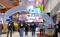 開幕を控えたCESの会場(7日、米ラスベガス)