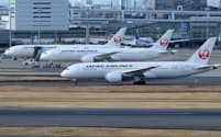 JALの運航も羽田衝突事故前に戻る（４日、羽田空港）
