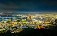 皿倉山は夜景スポットとして人気がある＝北九州市提供
