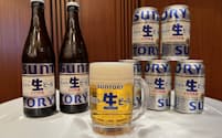 「サントリー生ビール」の業務用を3月に投入する（11日、東京都港区）