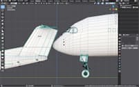 ３Ｄソフトウエアで２機のモデルを並べると、JAL機の先頭部分が陥没する場合は海保機の尾翼が当たった可能性が高い