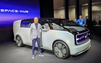 ホンダはテクノロジー見本市「CES」の会場で電気自動車（EV）の新シリーズを発表した（9日、米ラスベガス）
