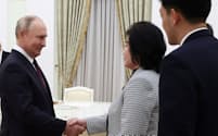 Russian President Vladimir Putin meets North Korean Foreign Minister Choe Son Hui in Moscow, Russia, January 16, 2024.  Sputnik/Artem Geodakyan/Pool via REUTERS ATTENTION EDITORS - THIS IMAGE WAS PROVIDED BY A THIRD PARTY.