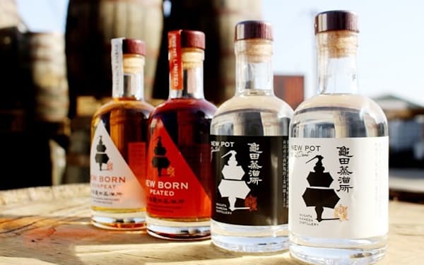 ウイスキーの製造過程で生じた温水や麦芽かすを養殖に利用する