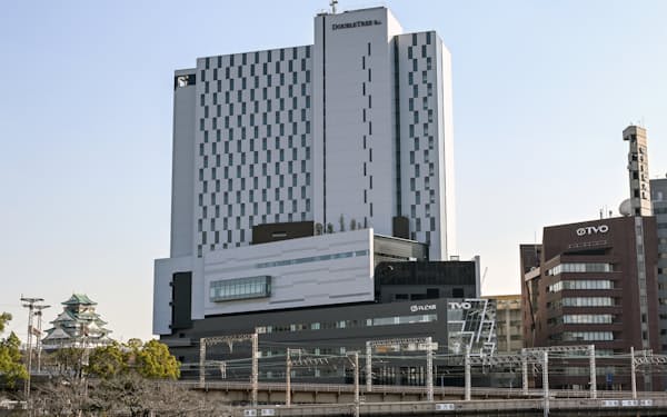 テレビ大阪やホテル「ダブルツリーbyヒルトン大阪城」が入居する複合ビル(22日、大阪市中央区)