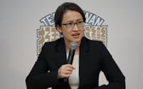 ５月に台湾副総統に就く蕭美琴氏（2024年1月、台北市）