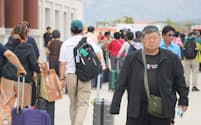 ルアンプラバンは中国人観光客でにぎわう（27日、ルアンプラバン）