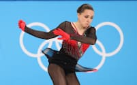 2022年北京冬季五輪におけるドーピング違反で４年間の資格停止処分が決まったロシアのカミラ・ワリエワ＝ロイター 