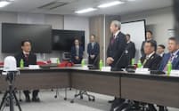 都内で6日、成田空港の将来構想を議論する会が開かれた（東京・港）