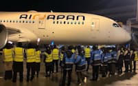 エアージャパンの初便がバンコクに向けて飛び立った（９日、成田空港）