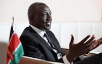 ケニアのルト大統領は「資金の調達先を多様化する必要がある」と繰り返す（9日、東京都港区）