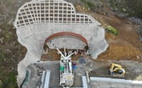 熊野道路の「熊野第１トンネル」工事現場（三重県熊野市）＝国交省提供