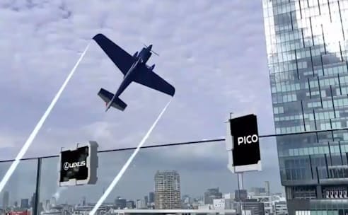 XR技術によって実際には飛行不可能な渋谷の上空をエアレースの会場にした「AIR RACE XｰSHIBUYA」