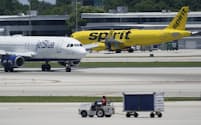 ジェットブルー、スピリット航空の米格安航空2社の合併計画が破談となった＝ＡＰ