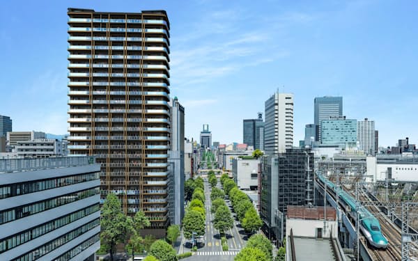 三井不動産が仙台駅徒歩5分の位置に計画するマンション㊧（イメージ）