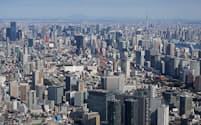 東京都心のオフィスビルでは賃料水準を引き上げる動きが広がる（東京都心）