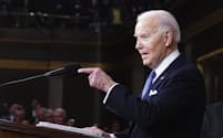 President Joe Biden delivers the State of the Union address to a joint session of Congress at the Capitol, Thursday, March 7, 2024, in Washington. (Shawn Thew/Pool via AP)