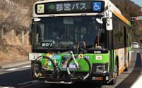 都営バスはサイクルバスの実証事業を始める＝東京都提供