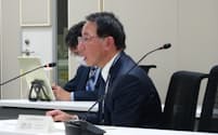 規制委の会合に出席した日本原燃の増田社長（18日、東京都港区）