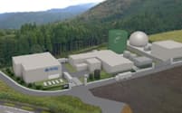アステックが兵庫県豊岡市に建設を予定するバイオガス発電施設（完成予想図）