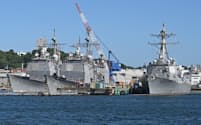 米海軍第7艦隊が本拠地とする横須賀基地（22年6月）