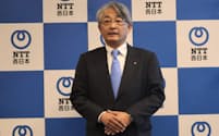 NTT西日本は北村亮太氏の社長就任会見を開いた（1日、大阪市都島区）