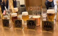 3日に開業する醸造所では4種類の限定ビールが楽しめる（2日、東京都渋谷区）