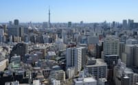 マンションや住宅が立ち並ぶ東京都心