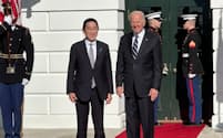ホワイトハウスでバイデン大統領との首脳会談に臨む岸田首相（2023年1月）
