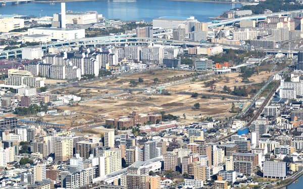 九大箱崎キャンパス跡地の再開発予定地（福岡市）